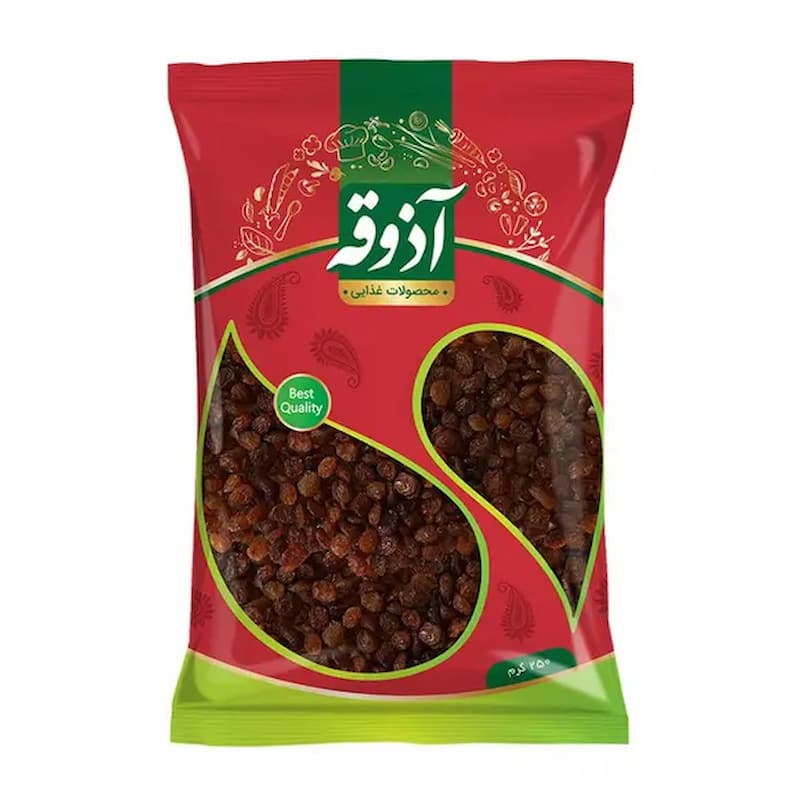 کشمش پلویی سلفونی ۴۰۰ گرمی آذوقه در بسته‌بندی بهداشتی